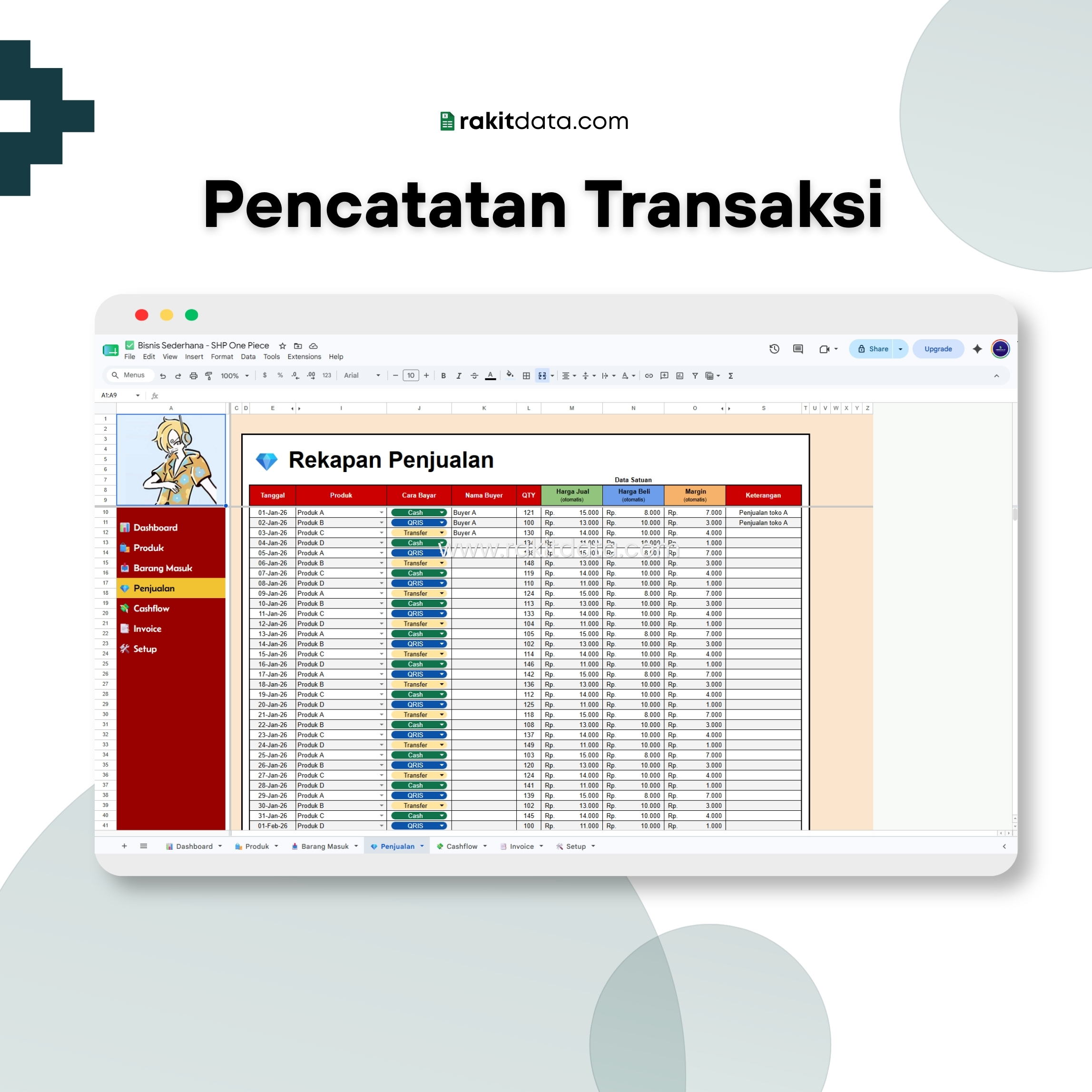 Pencatatan Transaksi Onepice