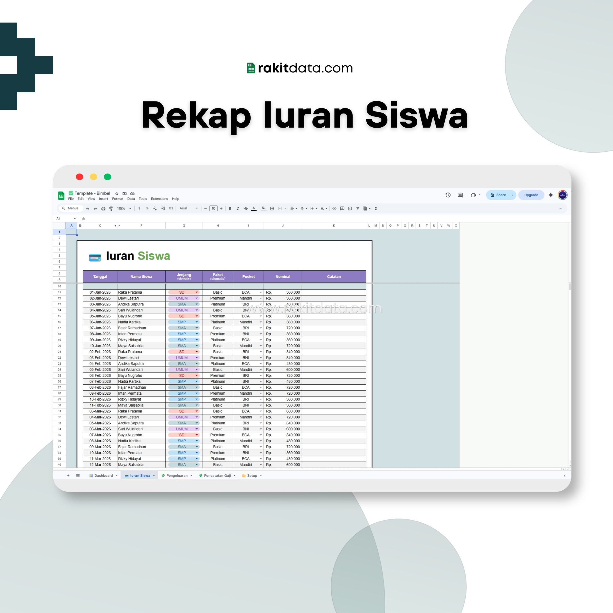 Rekap Iuran Siswa