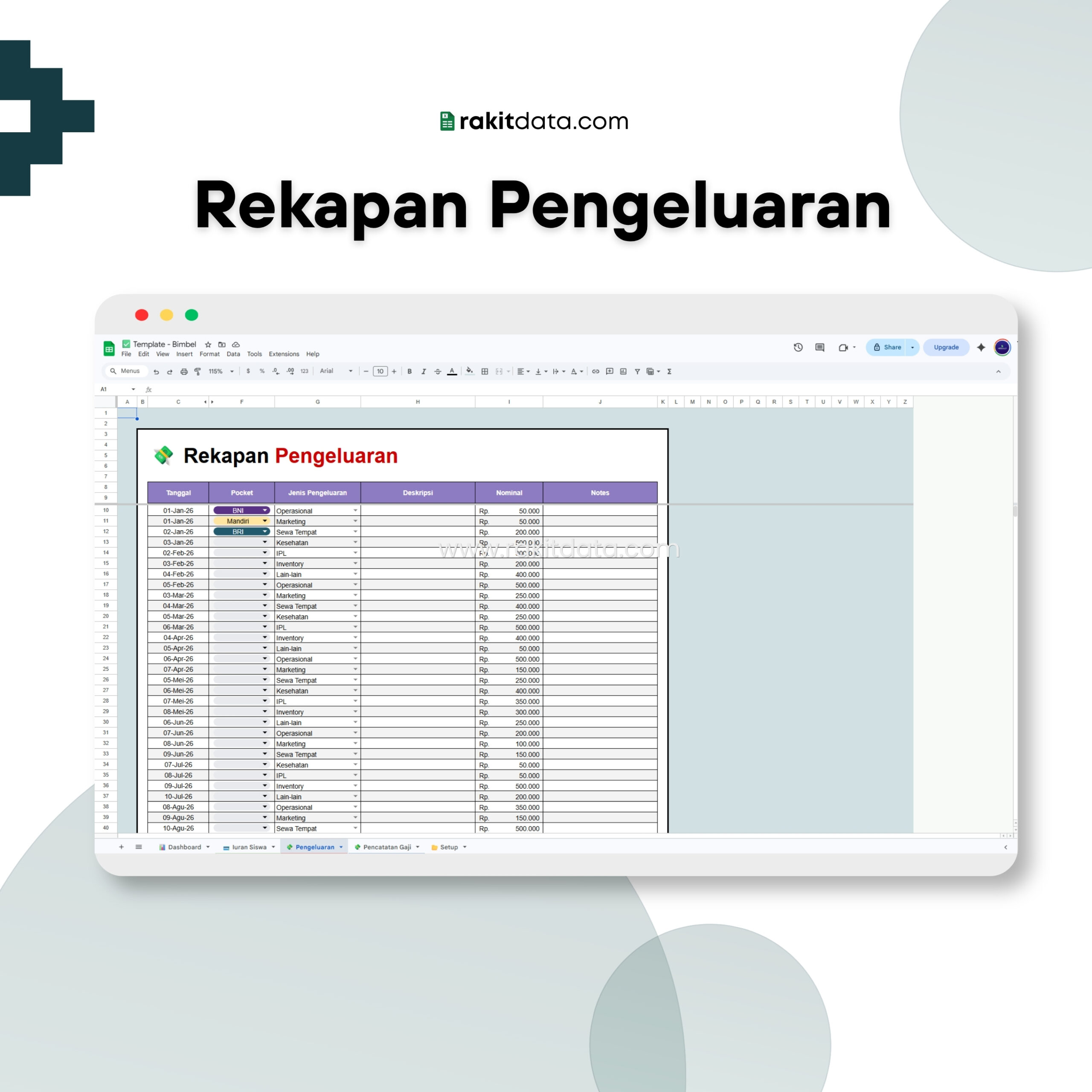 Pencatatan Pengeluaran