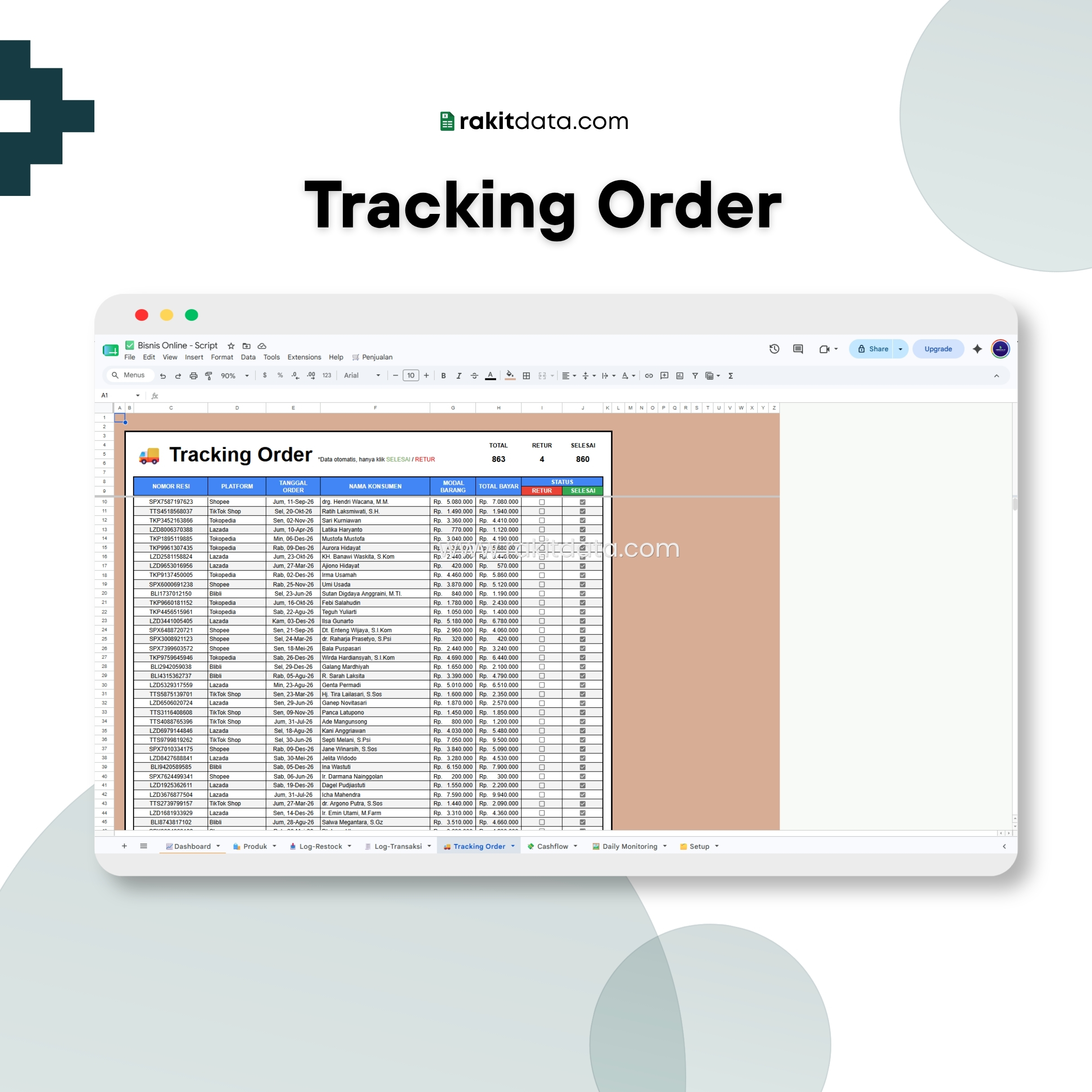 Tracking Order