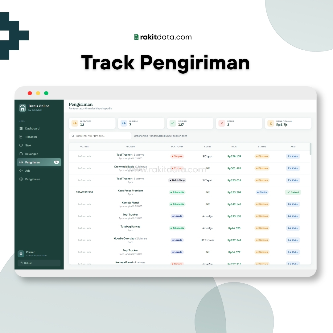 Track Pengiriman