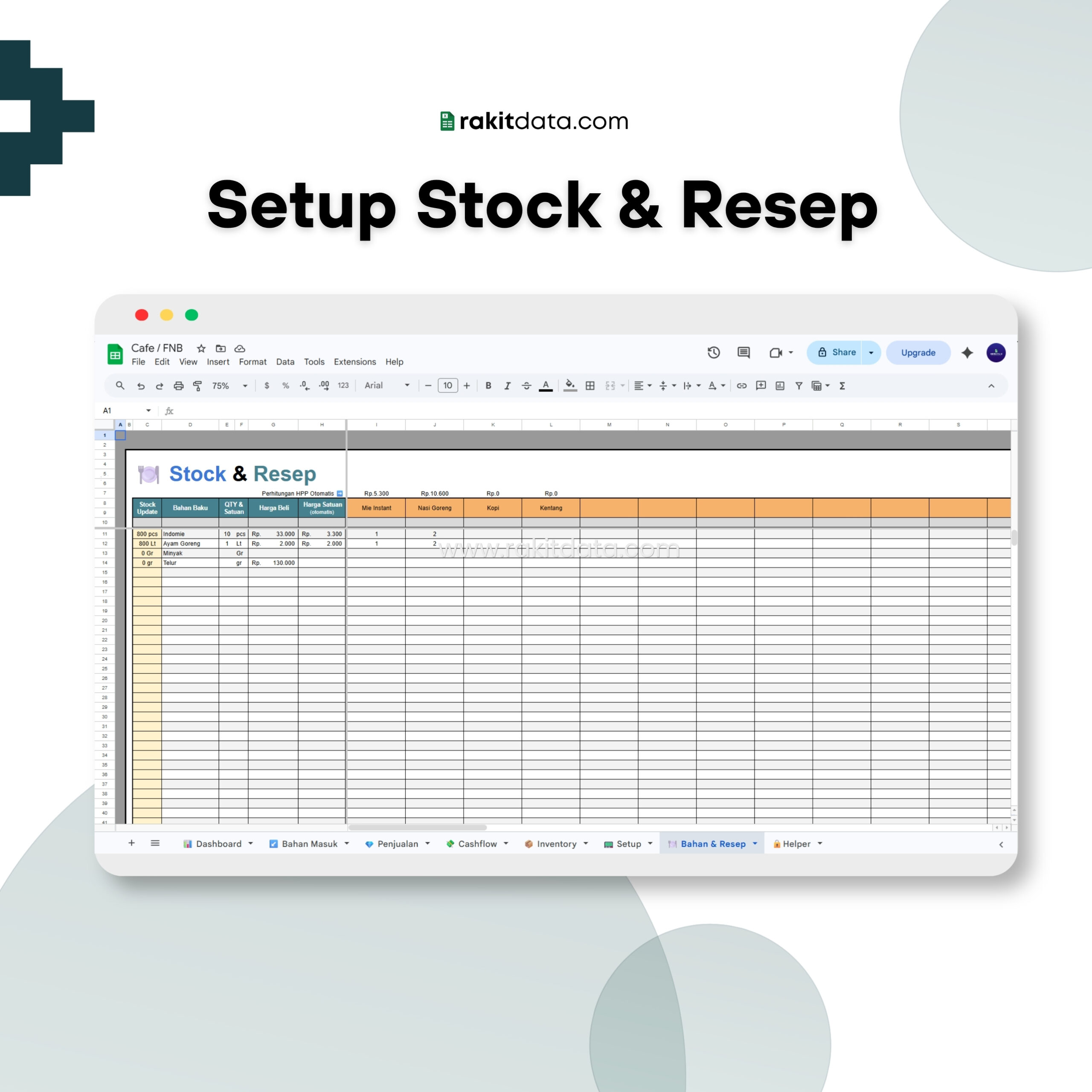 Resep dan Stock
