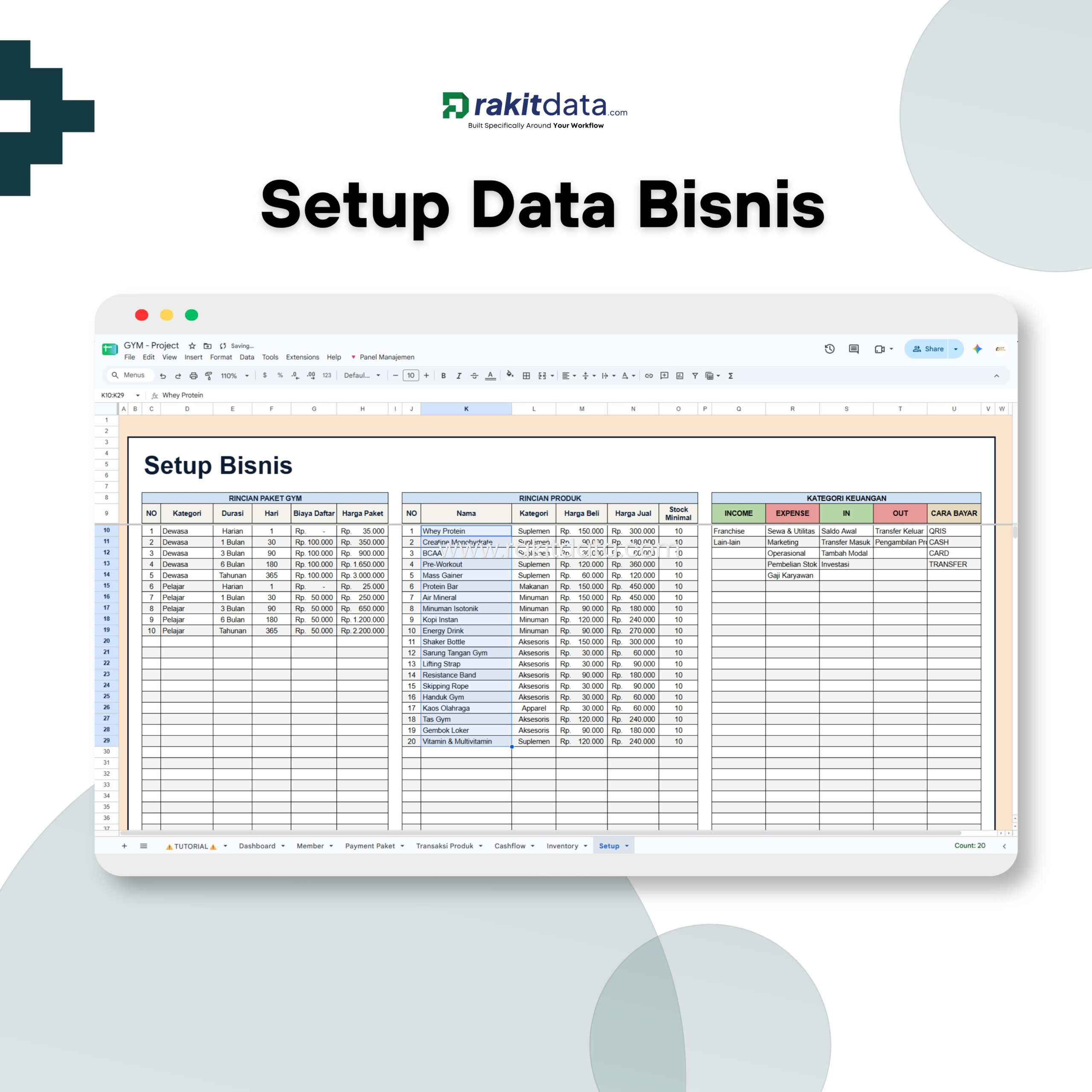 Setup Data